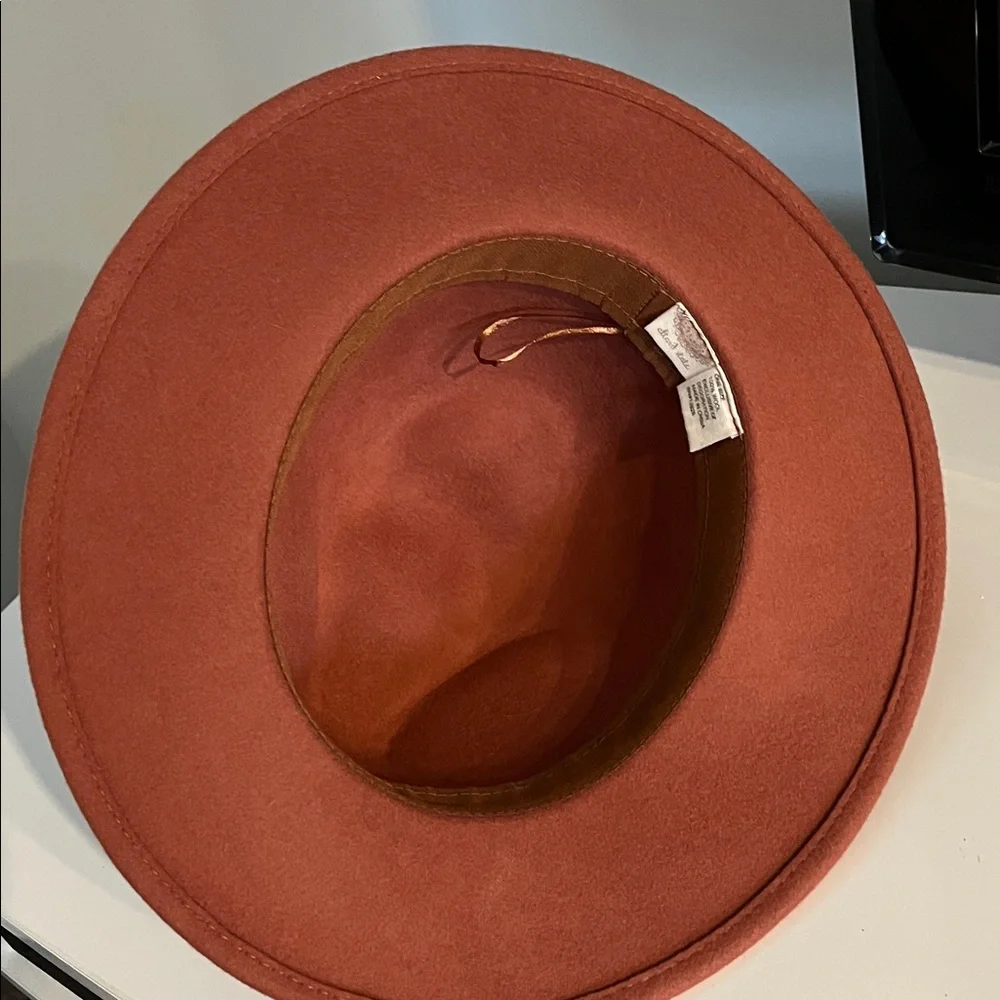 Altar'd State Terracotta Wide-Brim Fedora Hat. 100% Wool Minimalist Quite Luxury